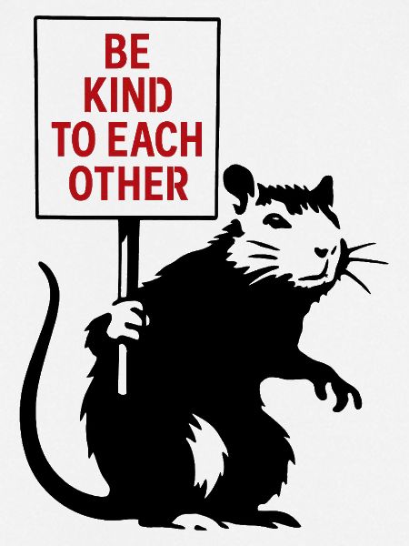 Sei freundlich zueinander Ratte