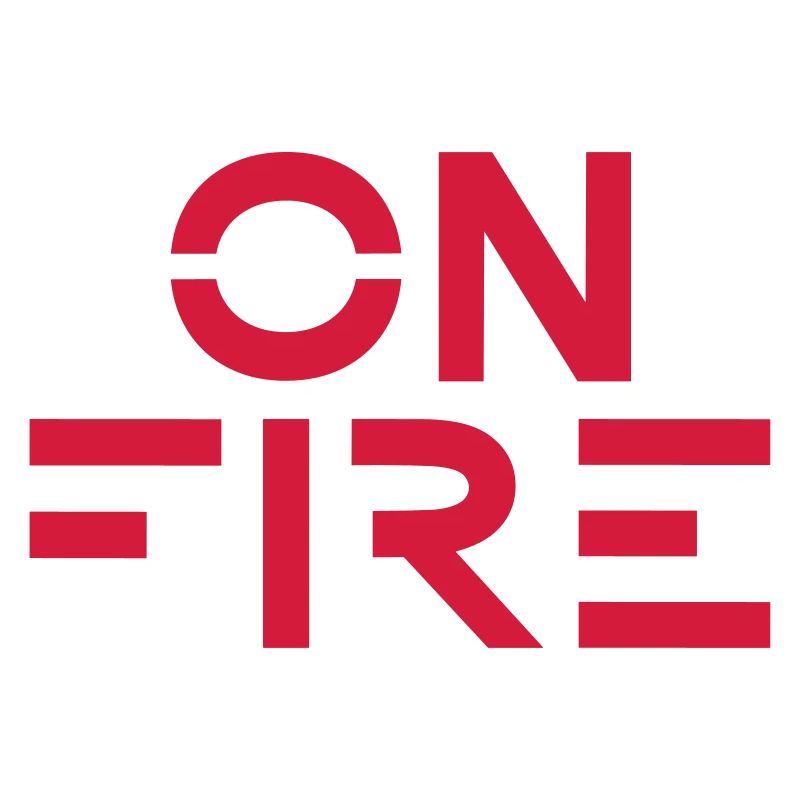 ON FIRE — Minimalistic Typography / Custom Colour
