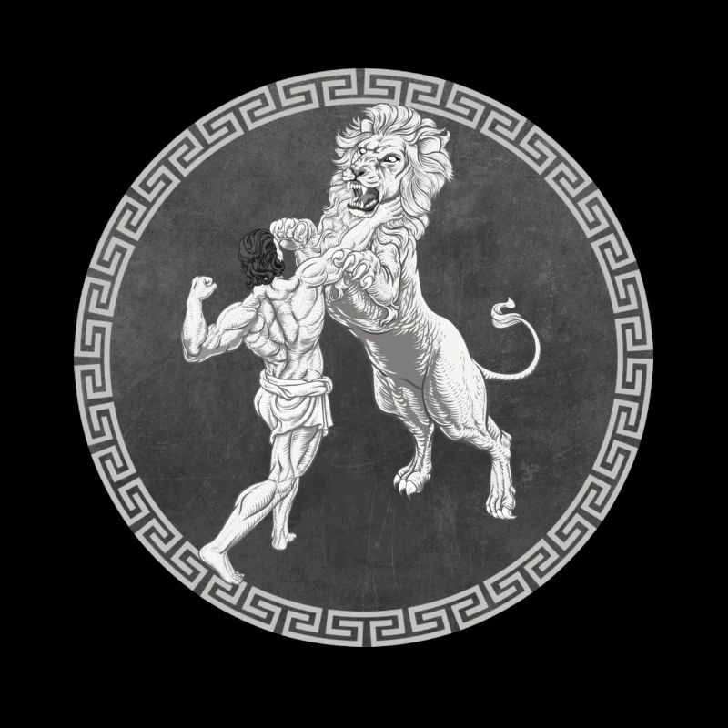 Herkules griechischer Held, Kampf mit Löwe