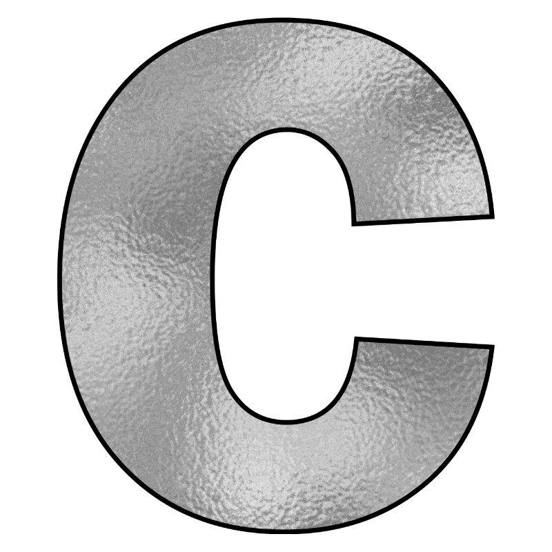 Letter C Silver
