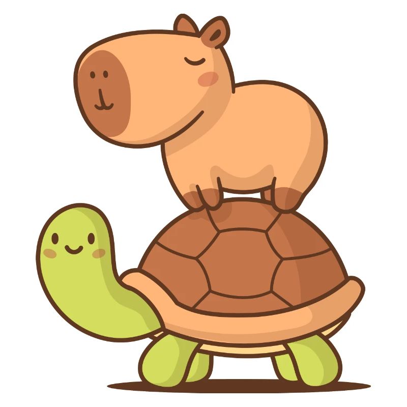 Capybara on a Turtle