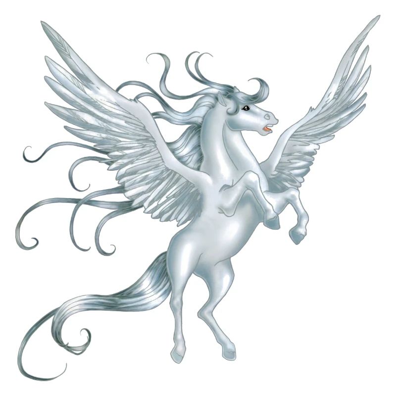 Pegasus with spread wings