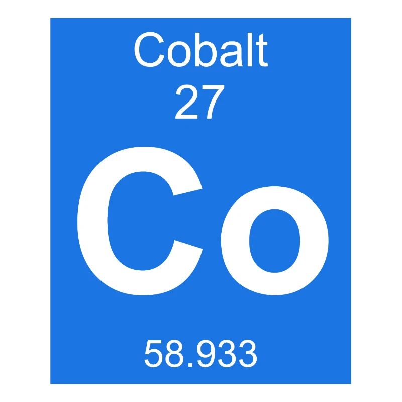 Tableau périodique des éléments chimiques de cobalt