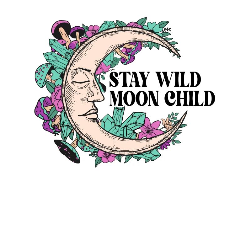 Halloween Magic: Sleeping Moon with Crystals
