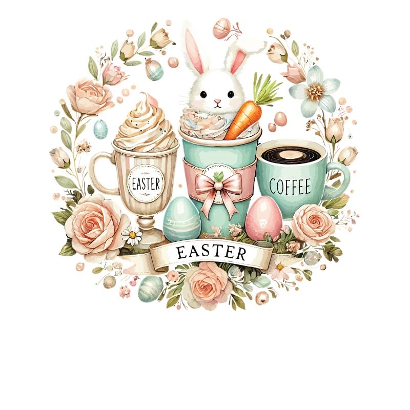 Easter Bunny Coffee Easter Latte Macchiato Design