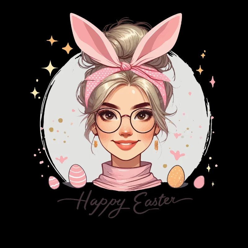 Easter cheerful design with bunny ears