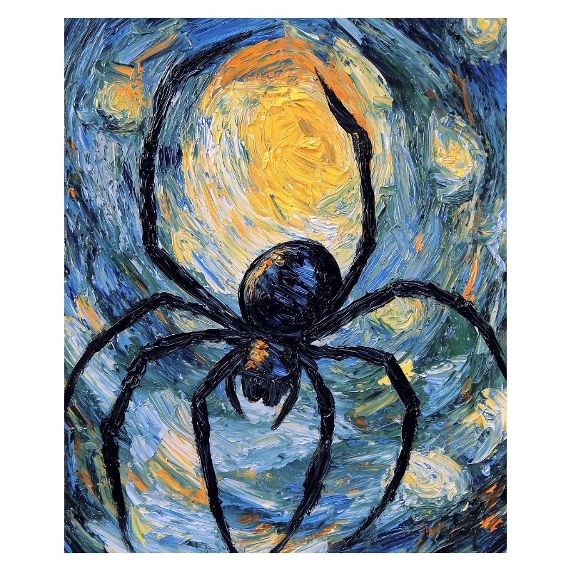 araignées araignées Halloween style Van Gogh