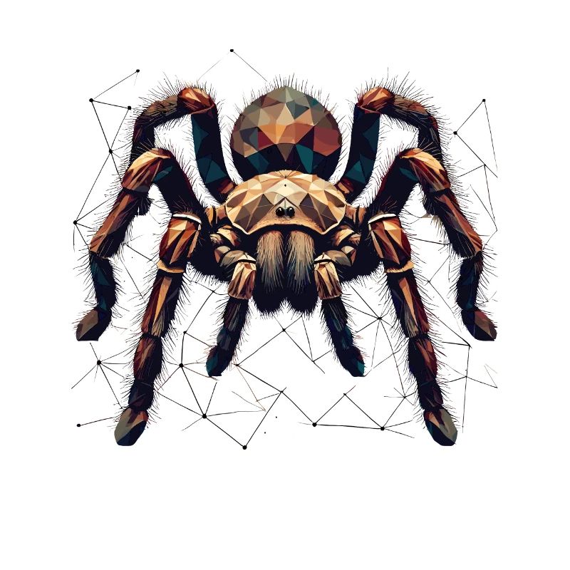 Tarantel große Spinne Polygon Kunst