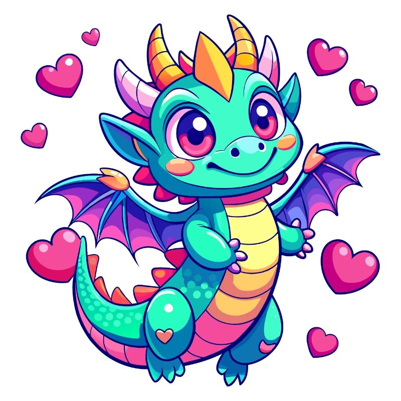 Farbenfroher Drache