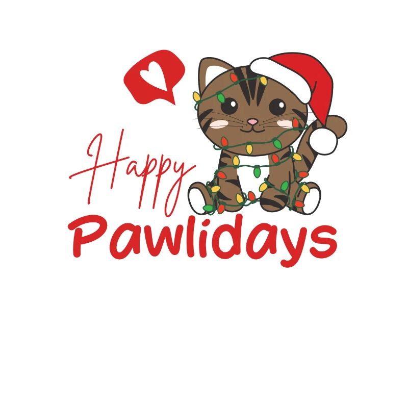 Chat Noël Chats mignons Joyeux Pawlidays