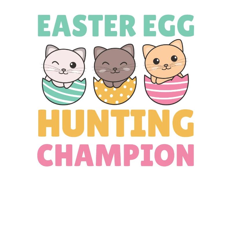cute cats at Easter with Easter eggs cat