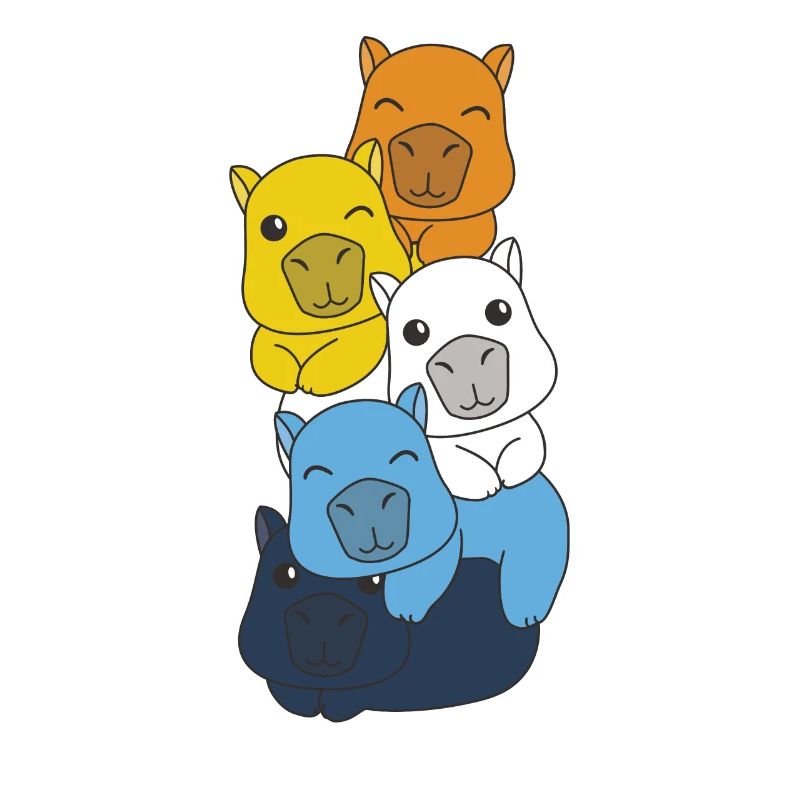 Aroace Flag Pride LGBTQ Mignon Capybara Stack