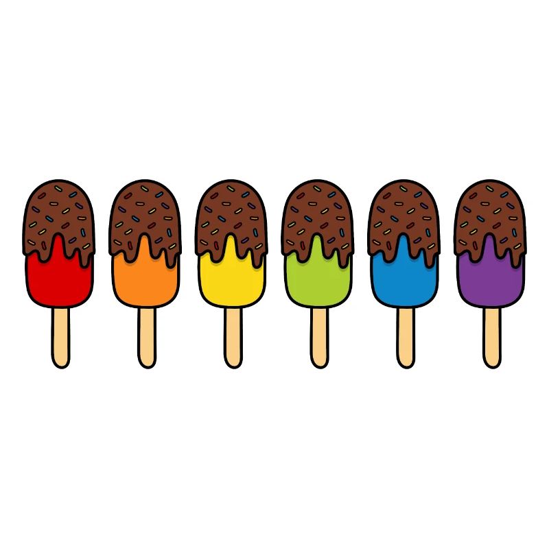EIS Regenbogen LGBTQ+ Schoko Eiscreme Pride Month