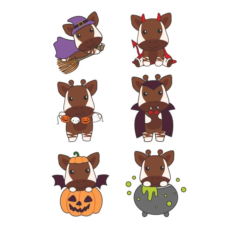 Okapi Halloween Devil Pumpkin Vampier Costume