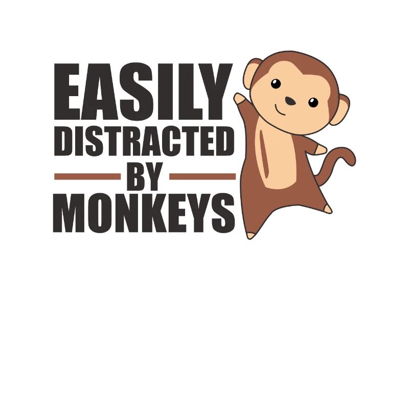 Facilement distrait par les singes - singe mignon