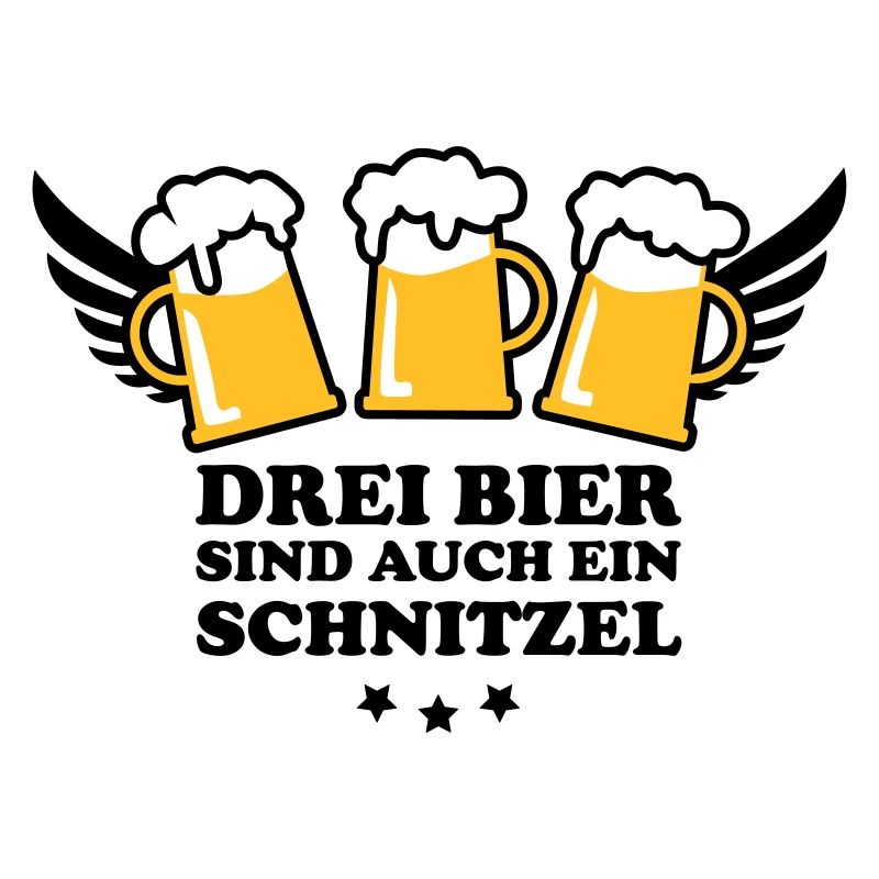 Drei Bier ein Schnitzel