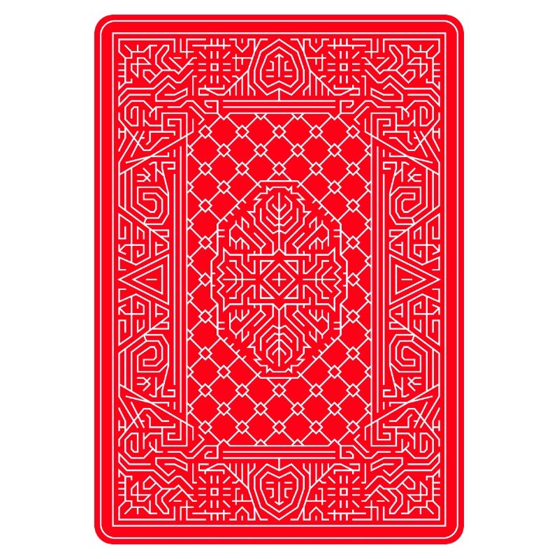 Geometric Playing Card Vector Art Red