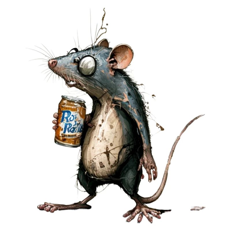 crazy Maus mit Bier