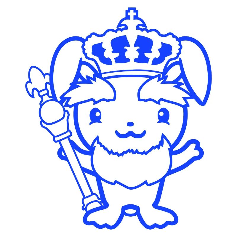 Rabbit King Crown Old Scepter Ruler Leader