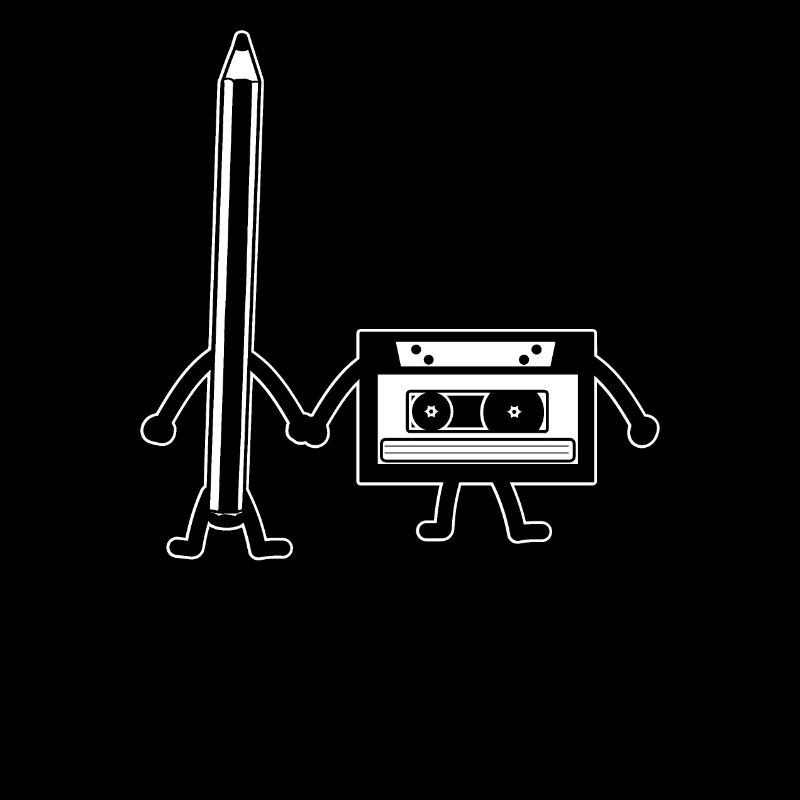 Cassette pencil vhs cassette floppy disk