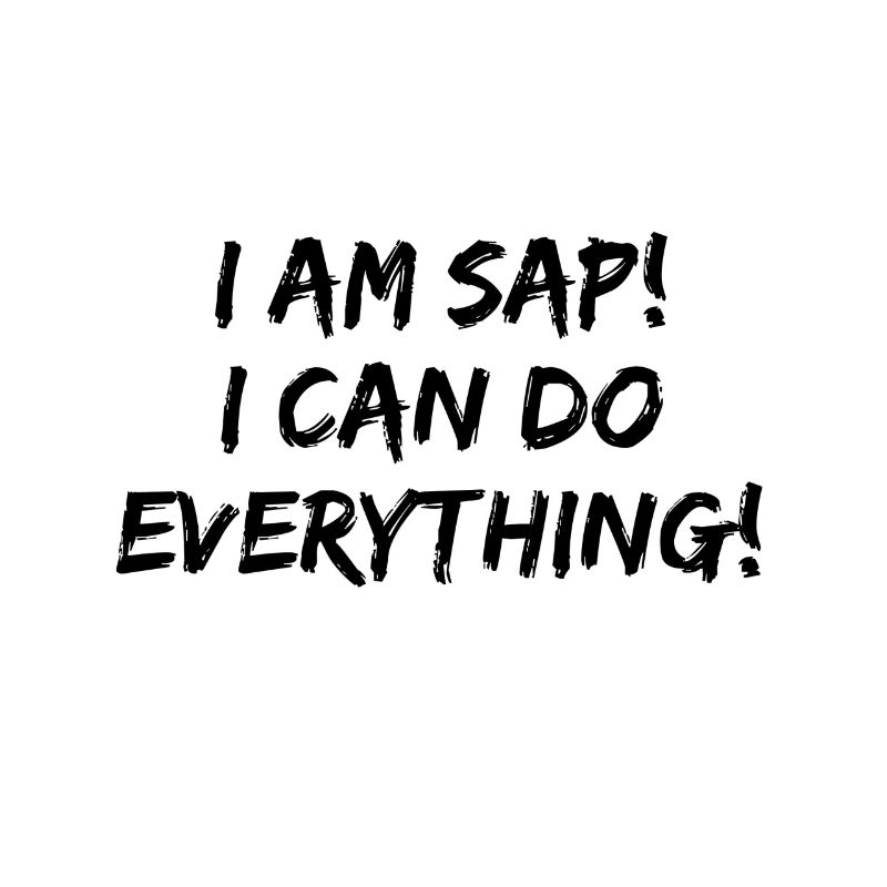 I am SAP! I can do everything!