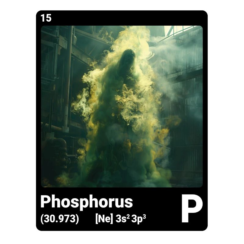 Élément du tableau périodique phosphore (P) 015