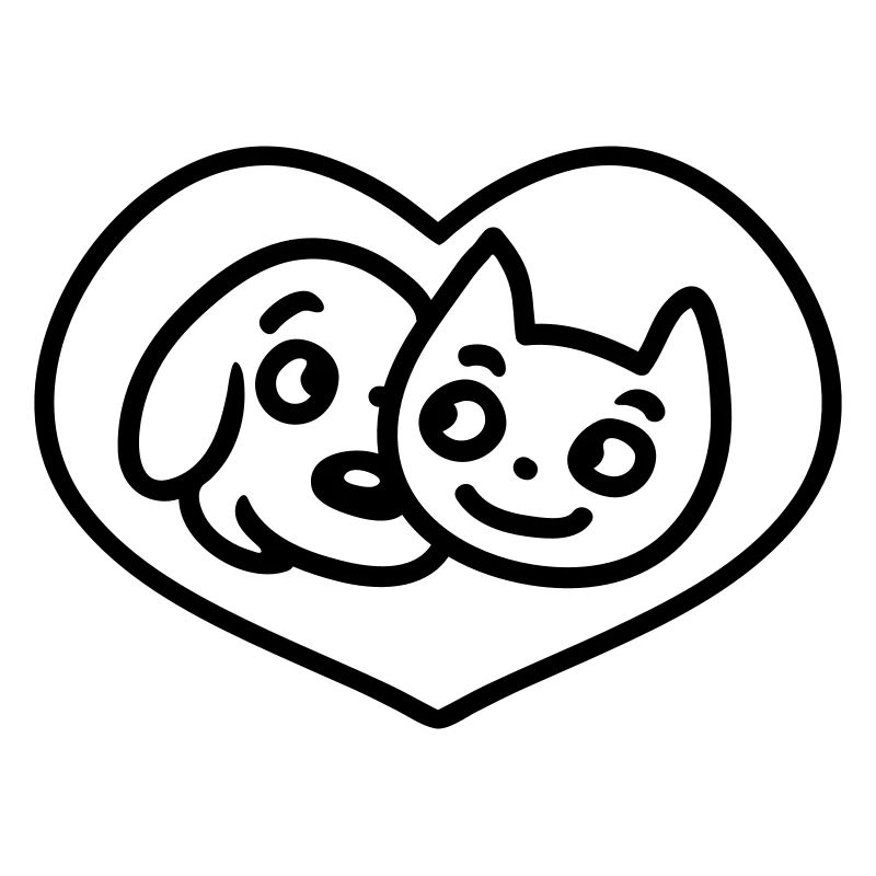 Amour de chien de chat - ligne