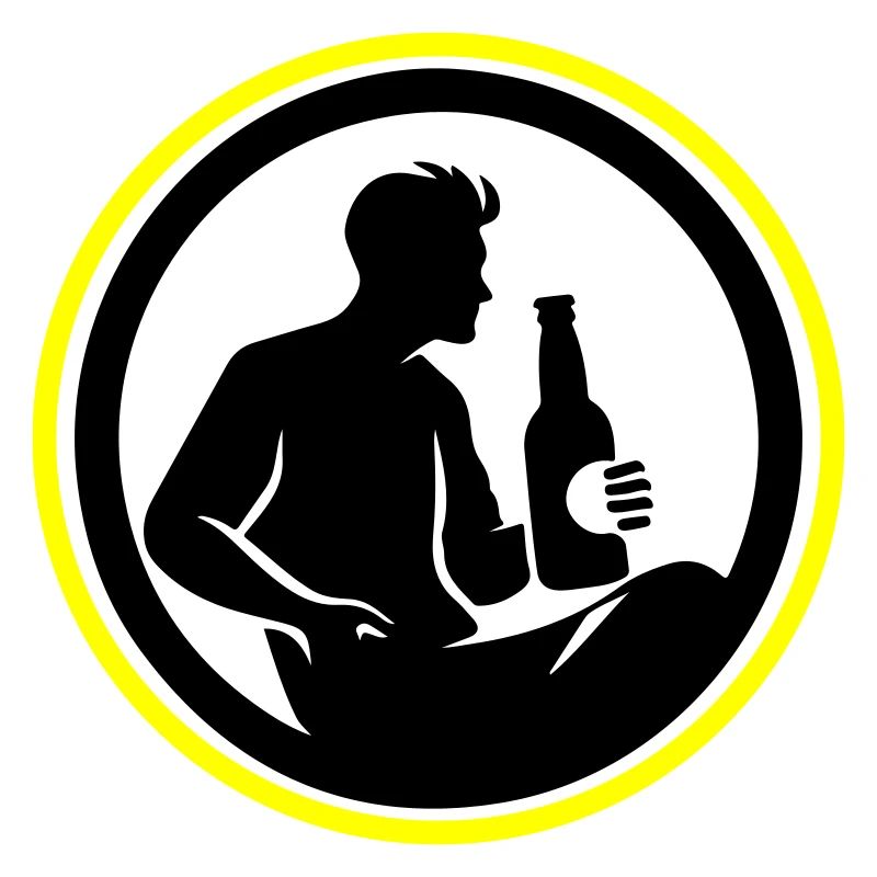Flasche Bier Trinken Silhouette