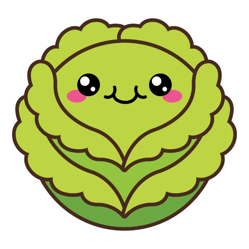 Niedlicher Kohl oder Salatkopf