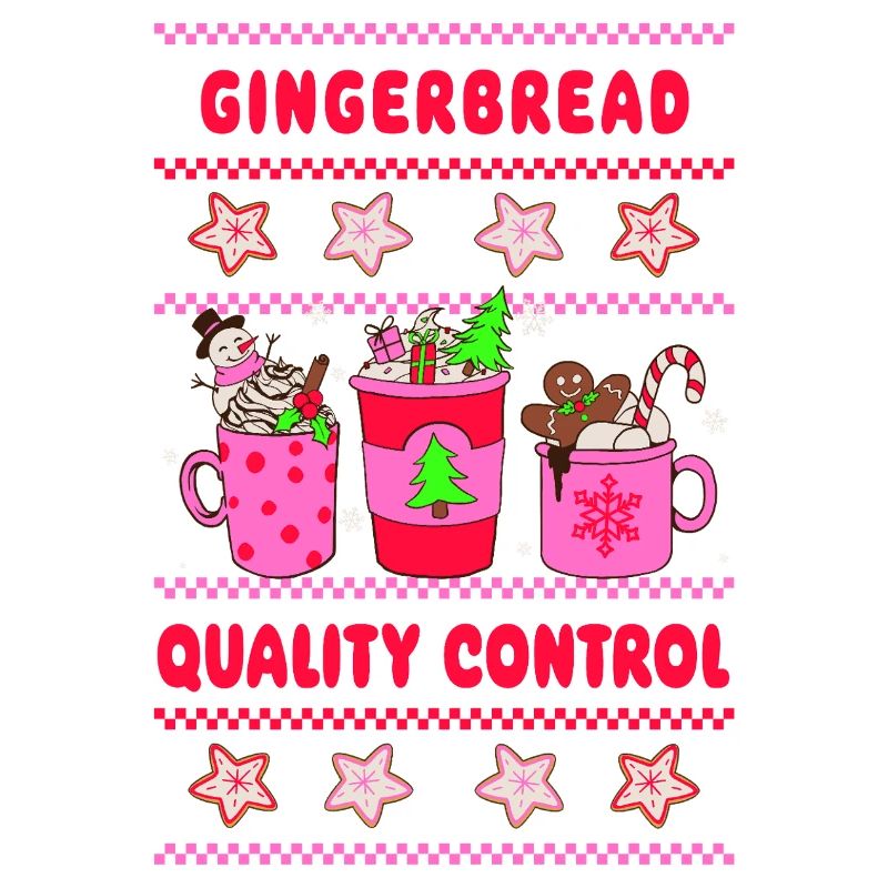 Gingerbread Quality Control - neon pink