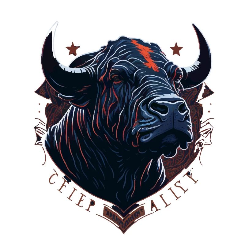 Tête de taureau de vache