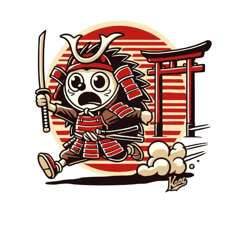 Little Samurai Hedgehog Runs Away
