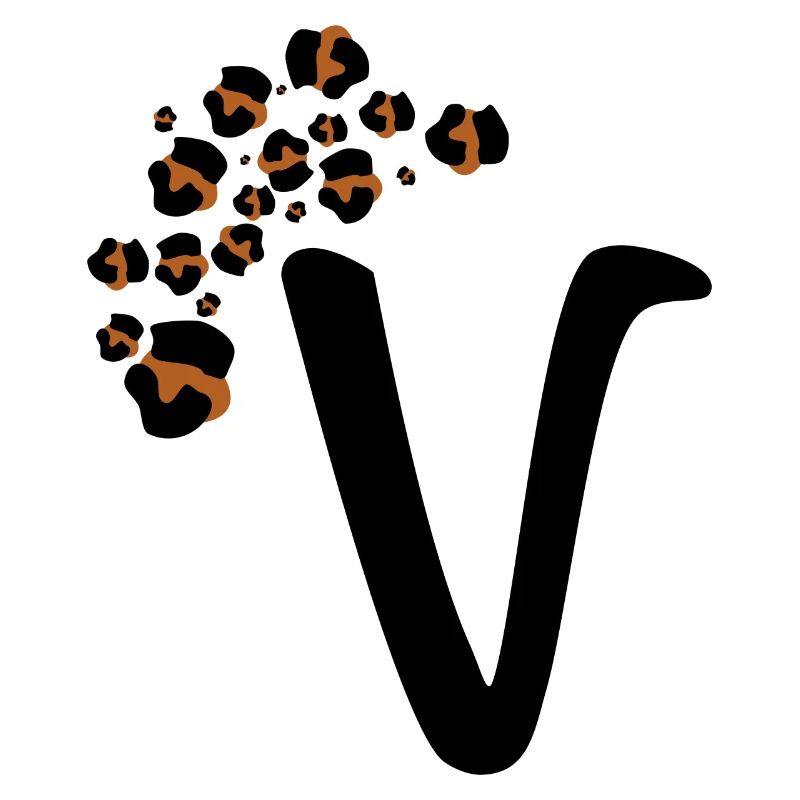 Letter v leopard patterns