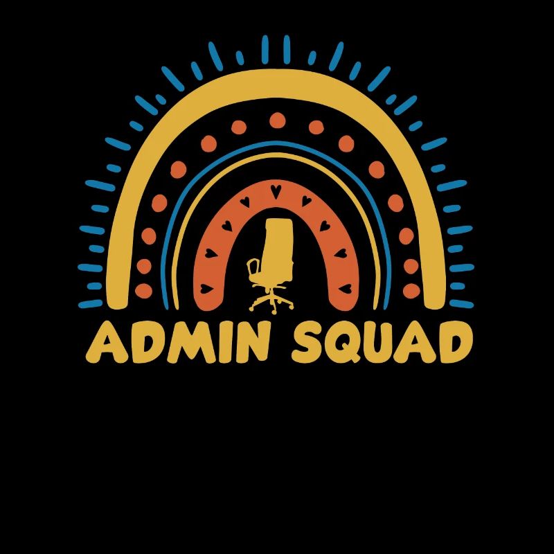 Admin Squad Boho Rainbow Outfit Administrativ
