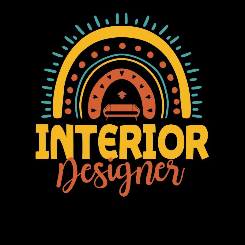 Interior Designer Boho Rainbow T-Shirt