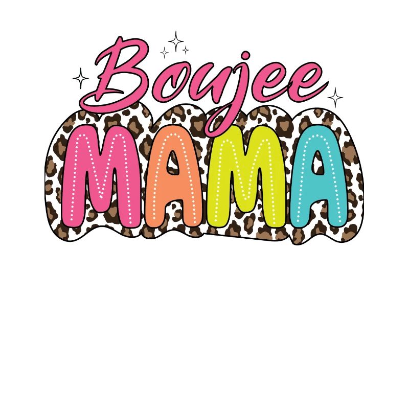 Boujee Mama coloré Leopard Retro Mama
