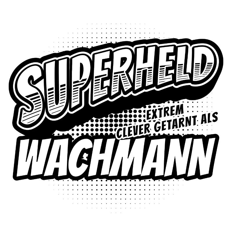 Superheld, clever getarnt als Wachmann