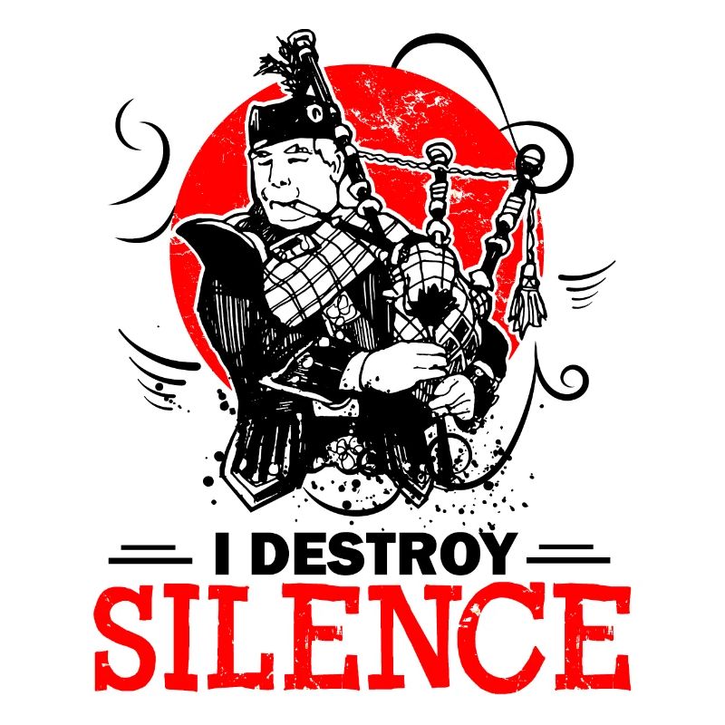 Destroy the Silence - Funny Bagpipe Player