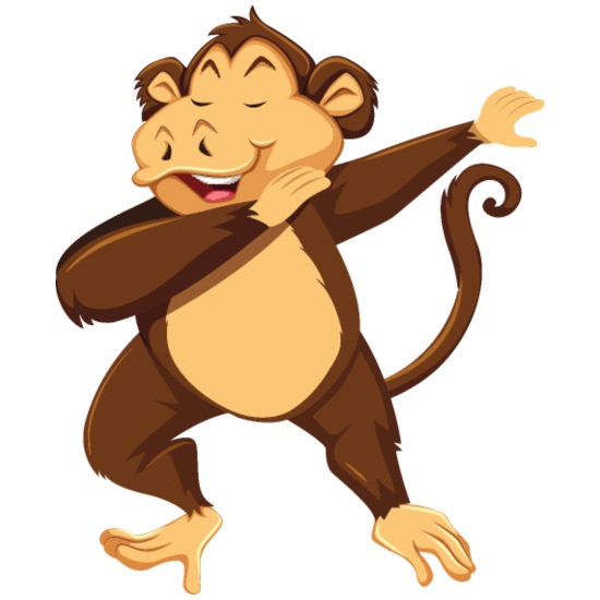 Dab monkey animals dancing funny cartoon character daben lol' Apron |  Spreadshirt