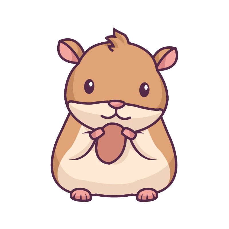 Hamster mit einer Nuss