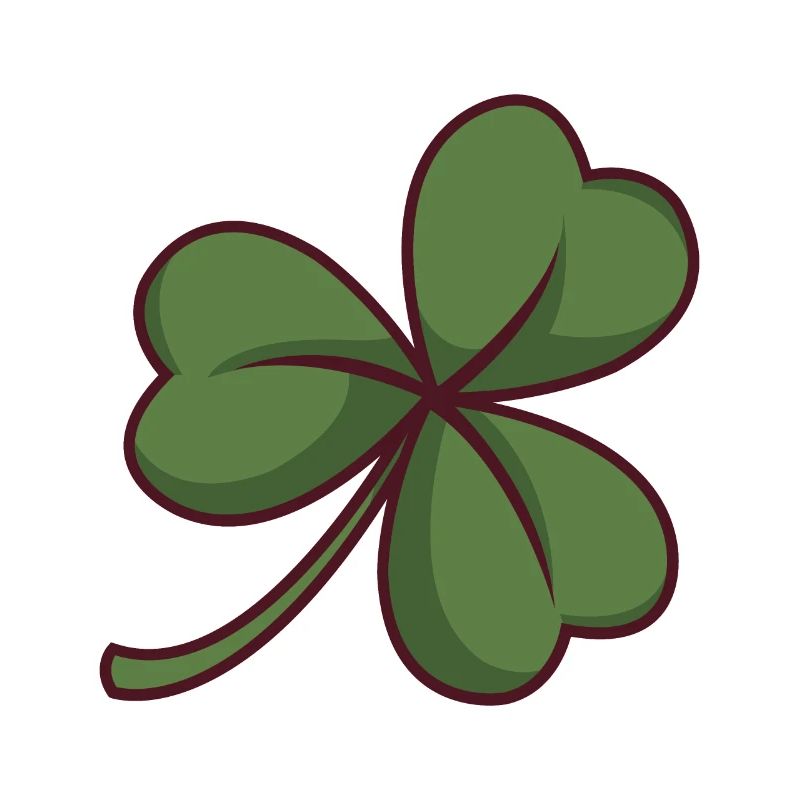 Trèfle vert à trois feuilles