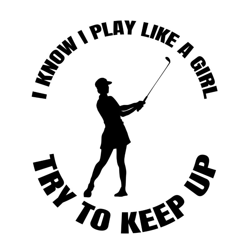 Golfspielerin Golf Golfball Mädchen Golfschläger