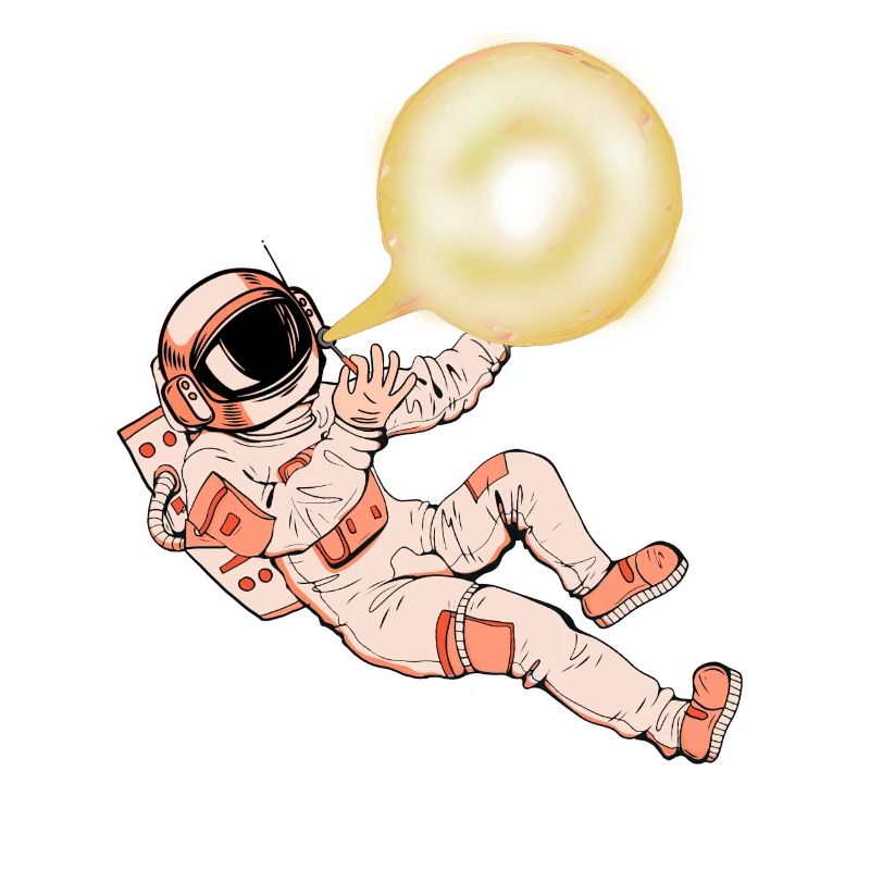Astronaute avec le vaisseau spatial Spaceship Moon Spaceship