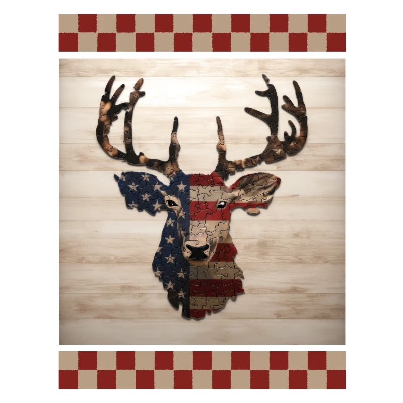 Pièce de puzzle drapeau américain manquant camouflage numérique