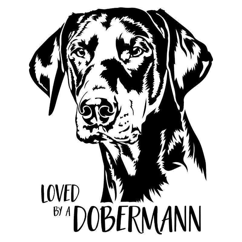 Loved by a Dobermann Hundespruch Wilsigns
