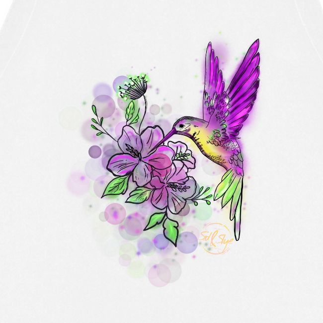 Wunderschönes Kolibri Design mit Blume