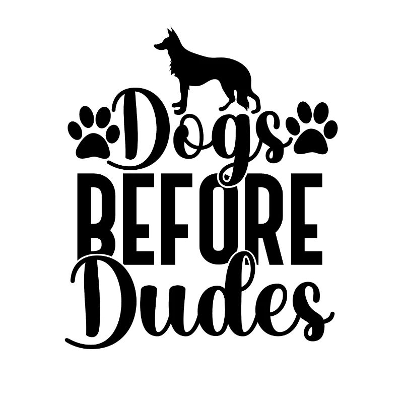 Chiens devant les gars