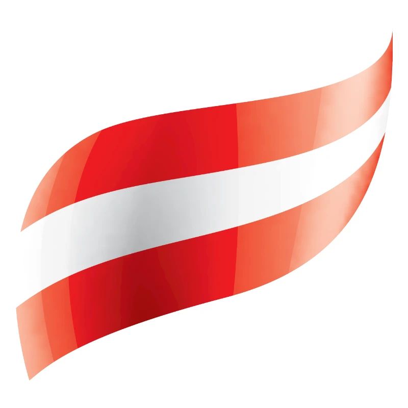 Austrian flag waved