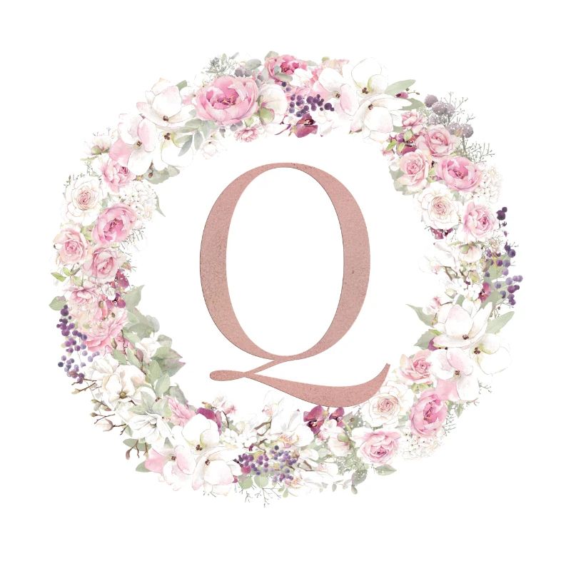 Customizable Monogram Q Wreath