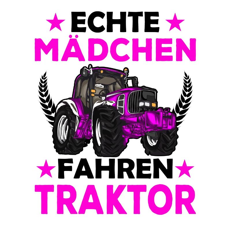 Echte Mädchen fahren Traktor